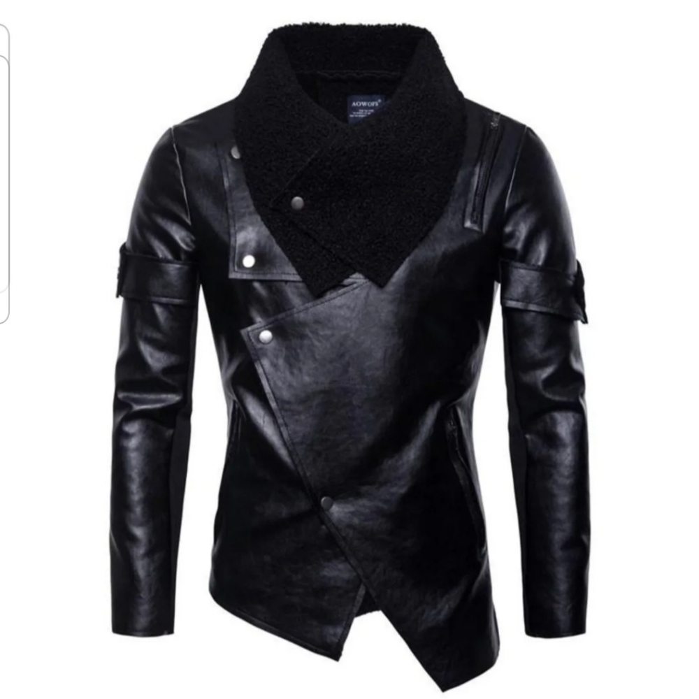 Black leather jacket